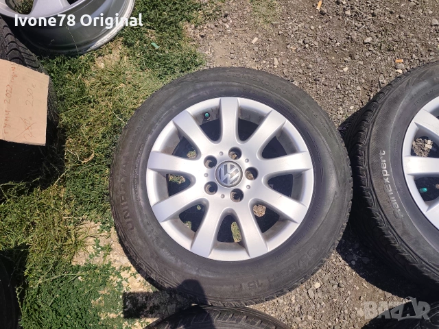ПРОМОЦИЯ АЛУМИНИЕВИ ДЖАНТИ от VW GOLF 5 5x112 15цола.Отлично състояние, снимка 5 - Гуми и джанти - 55179669