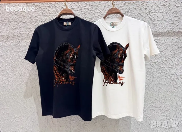 мъжки тениски Hermes 100% памук, снимка 3 - Тениски - 55362548
