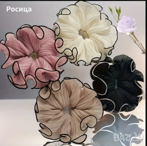 Комплект ластици за коса скрънчита 