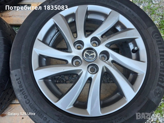 Лети джанти 16ки 5х114.3 Mazda + летни гуми 205/55/16, снимка 6 - Гуми и джанти - 54691692