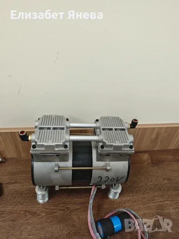 Безмаслена вакуумна помпа 550W 3.6CFM, двуцилиндров въздушен компресор 1440rpm, снимка 2 - Други машини и части - 55642242