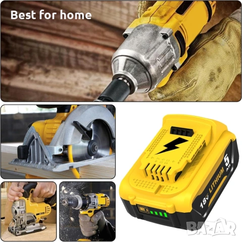 2X DCB184 Резервна батерия за Dewalt 18V 5000mAh за батерия Dewalt 1 бр- 29 , 2 бр- 51, снимка 7 - Други инструменти - 54607216