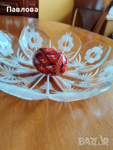 Кристална фруктиера , снимка 3 - Декорация за дома - 54069611