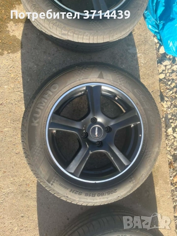Летни гуми (KUMHO 205/60R16 ДОТ25) на алуминиеви джанти (AUTEC 63.3 ET), снимка 5 - Гуми и джанти - 54371359