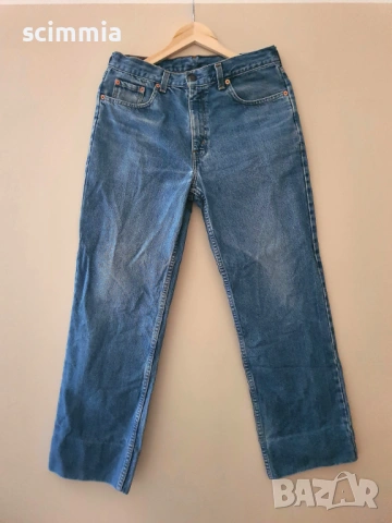 Мъжки дънки W33 L34 (размер M) Levi’s 630 Vintage оранжев етикет с прав крачол сини, снимка 2 - Дънки - 54661944