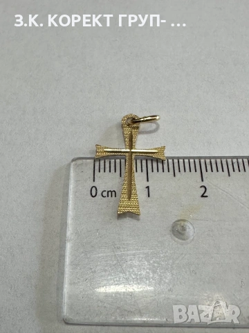 Златен кръст 14K – 0,40гр, снимка 5 - Колиета, медальони, синджири - 55091688