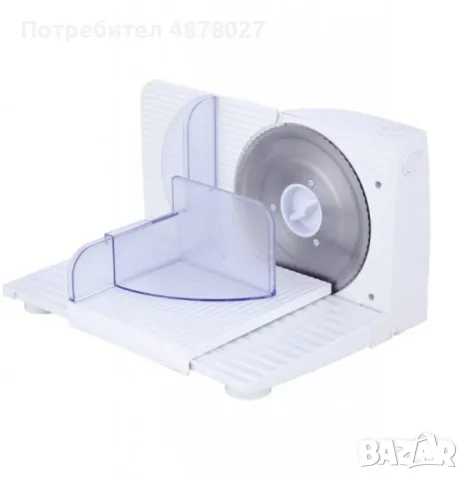 Електрическа резачка за колбаси Rosberg, 150W, Стоманено острие 15 см, Дебелина 0-15 мм, Бяла, 2 ГОД, снимка 5 - Обзавеждане на кухня - 55585498
