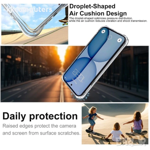 IMAK Магнитен Прозрачен Калъф за Nothing Phone (4a) - TPU, Airbag, Повдигнати ръбове, снимка 5 - Калъфи, кейсове - 54087446