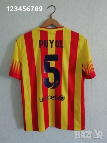Barcelona Puyol Nike 2013-2014 оригинална фланелка тениска Барселона Пуйол екип 