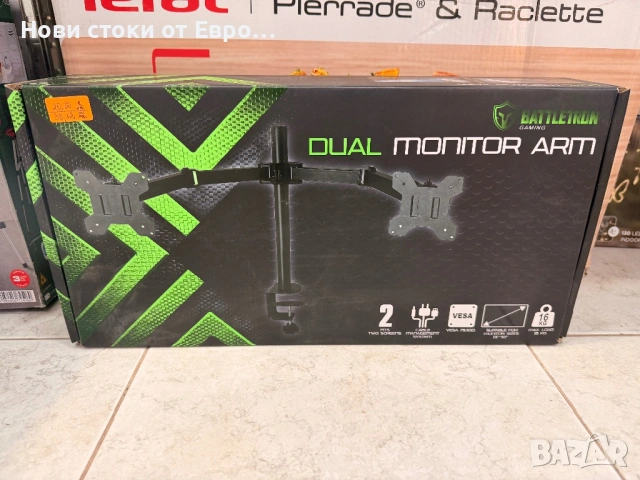Стойка за два монитора, за бюро  BATTLETRON GAMING / стойка за два монитора/ 13ø-31ø/ стойка за два 