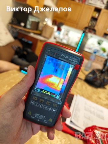 ЧИСТО НОВ Професионален Мултицет с Термокамера Tooltop ET12S (90x120, 20Hz, Тъчскрийн)