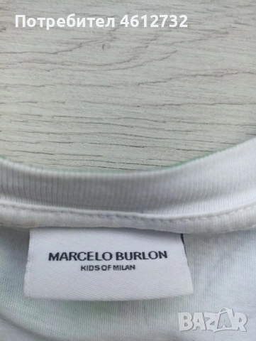 Оригинална тениска Marcelo Burlon, снимка 2 - Детски тениски и потници - 54644273