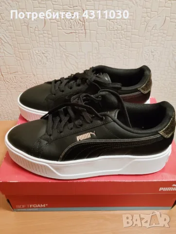 Нови черни маратонки PUMA 41 номер, снимка 5 - Маратонки - 53380531