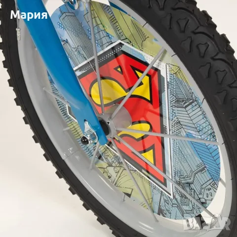 Детски велосипед Superman 16” – стабилен, удобен и идеален за деца 5+, снимка 5 - Детски велосипеди, триколки и коли - 55681481