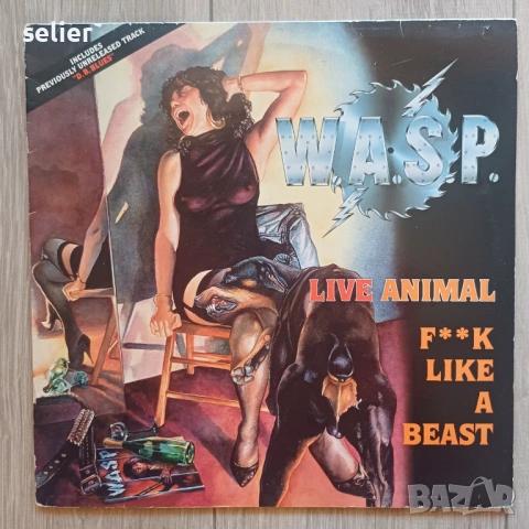 W.A.S.P. – Live Animal (F**k Like A Beast) Maxi Single 12 Издание 🇬🇧 UK 1988г Състояние на винила:
