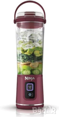 Ninja Blast Блендер с Пластмасова Каната 530 мл 7.4V Червена Боровинка
