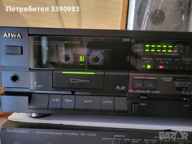 ДЕК AIWA AD-WX707 със защитното фолио на капака, снимка 3 - Декове - 55545740
