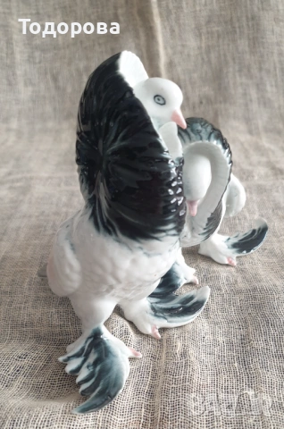 Порцеланова фигура на чифт гълъби, снимка 8 - Антикварни и старинни предмети - 54315989