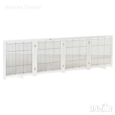 PawHut Дървена предпазна врата за кучета, снимка 10 - За кучета - 54404425