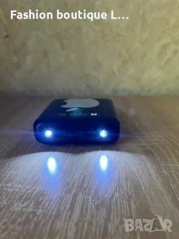 5 евро power bank батерия за съхранение и зареждане на батерии с 3 кабела и фенерче с две лампи 