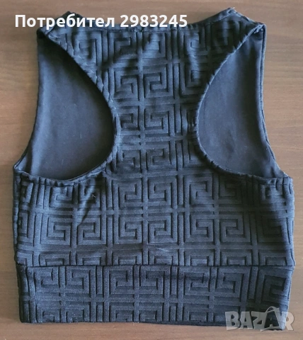Черен топ с кученце, снимка 2 - Корсети, бюстиета, топове - 54857463