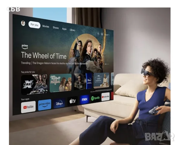 Медиаплейър Android Smart TV HOMATICS 4K HDR 3GB Ram 64GB WI-FI 6 Bluetooth5.2, снимка 3 - Плейъри, домашно кино, прожектори - 55596452