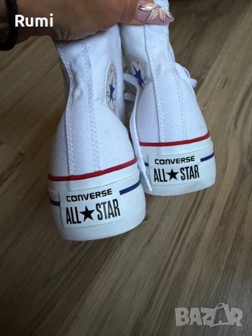 Оригинални чисто бели Кецове Converse Platform ! 39 н, снимка 10 - Кецове - 54656950