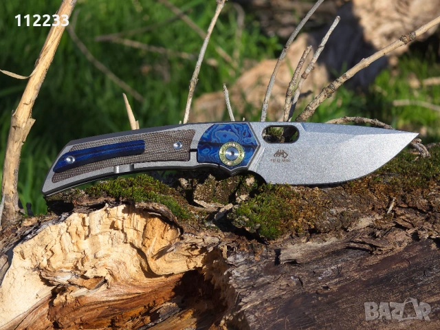 TwoSun TS142 М390 Titanium Integral Timascus-Micarta, снимка 2 - Ножове - 54329378