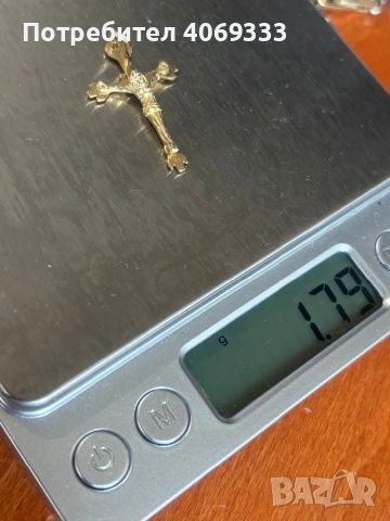 Златен кръст 14 карата 1.79гр, снимка 3 - Колиета, медальони, синджири - 54185001