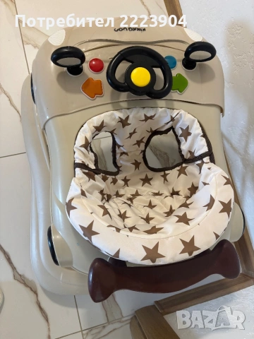 Продавам Проходилка KIKKA BOO  CAR BEIGE, снимка 4 - Проходилки - 54861389