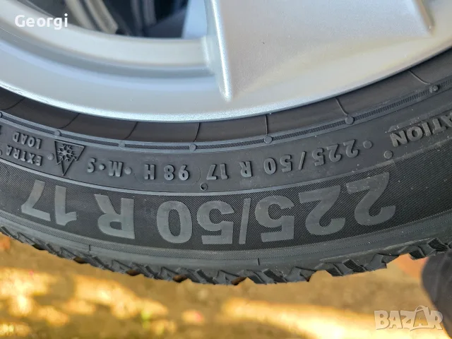 Продавам ОРИГИНАЛНИ джанти+гуми 17 ' цола 5x112 57,1 Audi a4,a6,a8 Pasat 4,5. 7J ET44 DEZENT, снимка 11 - Гуми и джанти - 55468878