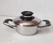 АМС швейцарски масивни тенджерки от стомана с двойно дъно- с термо капаци, снимка 9