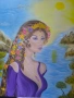 Картина жена, маслени бои , снимка 1