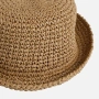 Дамска сламена bucket шапка бежова_1261525, снимка 2