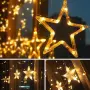 LED Коледна Завеса Звезди 2.5метра, снимка 5