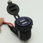 Двоен USB адаптер за вграждане 2x2.1A, 12V/24V, водоустойчив панел за камион, АТВ, лодка 10035, снимка 6