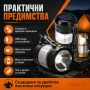 Мощна акумулаторна соларна лампа за къмпинг LED фенер USB соларен панел работна за риболов туризъм, снимка 5
