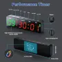 Нов LED фитнес таймер с магнит, HIIT Tabata хронометър, Type-C, 5 яркости за бокс и тренировки, снимка 8
