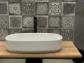 INFINITY Мивка върху плот, 55*36*12см, White, Бял гланц, снимка 2
