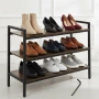 Шкаф за обувки с 3 рафта, Лесно сглобяване, Модерен лофт дизайн, издръжлива конструкция, снимка 1