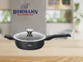 Тиган с капак Bohmann, 24см. 2.8л., Дълбок, Лят алуминий, Подвижни дръжки, Индукция, снимка 3