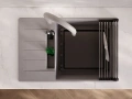 Сив кухненска мивка от гранит Копенхаген 780x500 SmartSpace Top 60, снимка 5