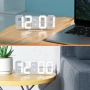 000005 Мултифункционален електронен часовни LCD дисплей, прецизен термометър и нощна лампа в едно, снимка 3