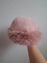 пухкава розова зимна шапка, снимка 1
