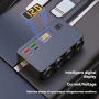 Разклонител за запалка 12V/24V 120W с 4 гнезда USB Type-C и волтметър, снимка 3