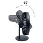 Настолен USB вентилатор 5W, черен, 90° наклон, Ø16.6 см_1249699, снимка 3