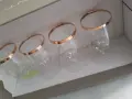 Чаши с позлата за коньяк 4 бр., снимка 1