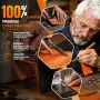 Нов Мъжки кожен портфейл TEEHON RFID тънък 11 слота джоб за монети идеален подарък, снимка 3