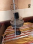 нощна лампа с масивен стъклен абажур, снимка 3