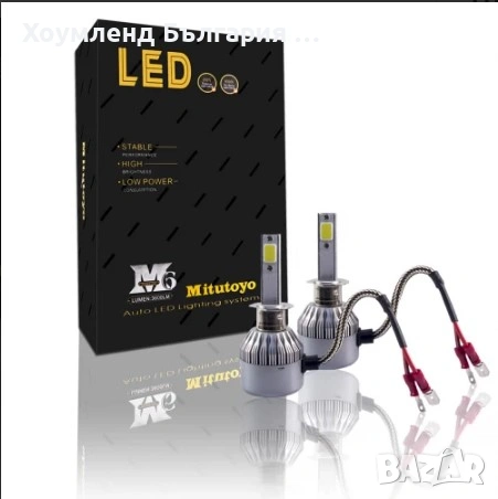 Комплект японски LED диодни крушки за фарове 2х36W 7600lm H1/H4/H7/H11